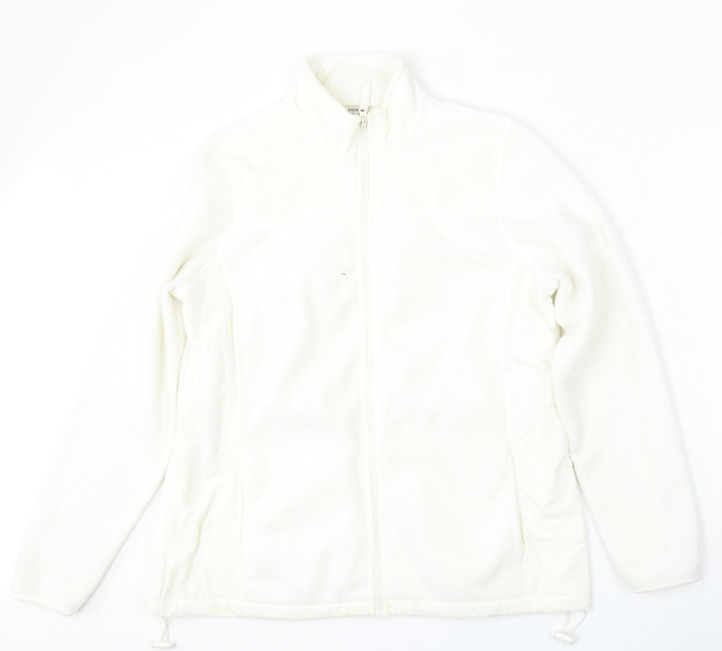 Papaya Womens White  Polyester Full Zip Sweatshirt Size 16  Zip