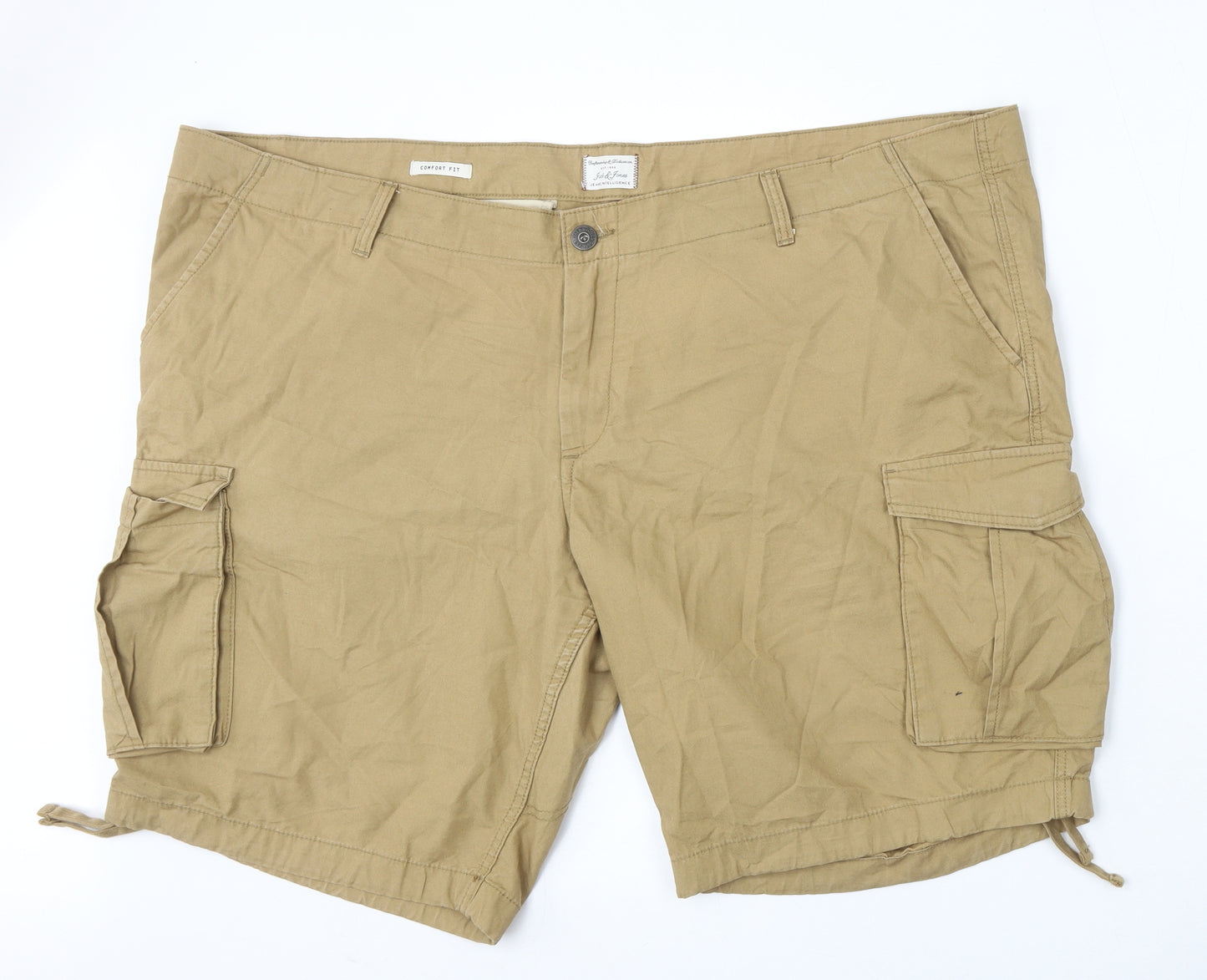 JACK & JONES Mens Brown  Cotton Bermuda Shorts Size 50 L11 in Regular Button