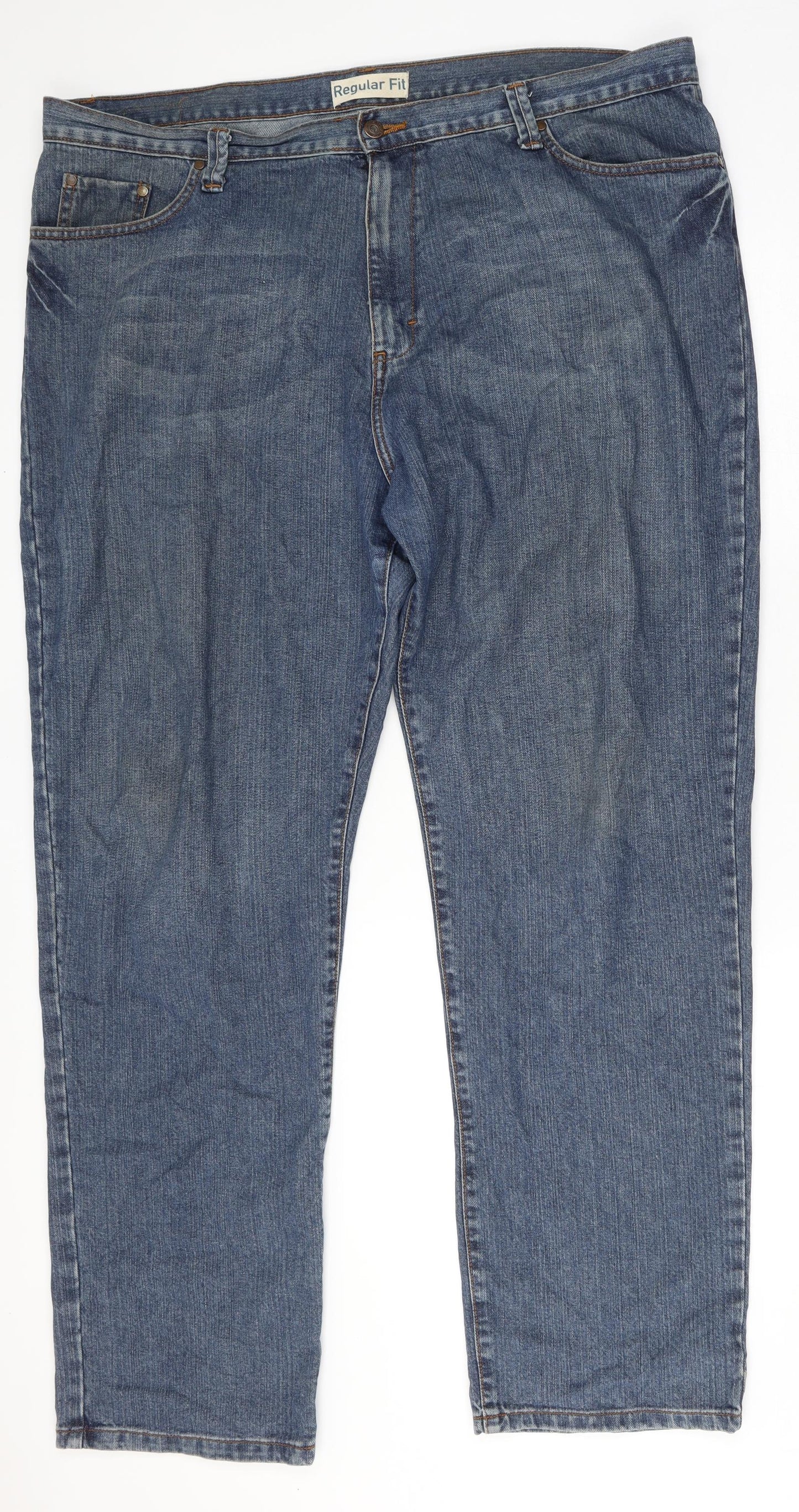 Cherokee Mens Blue  Cotton Straight Jeans Size 44 L34 in Regular Button