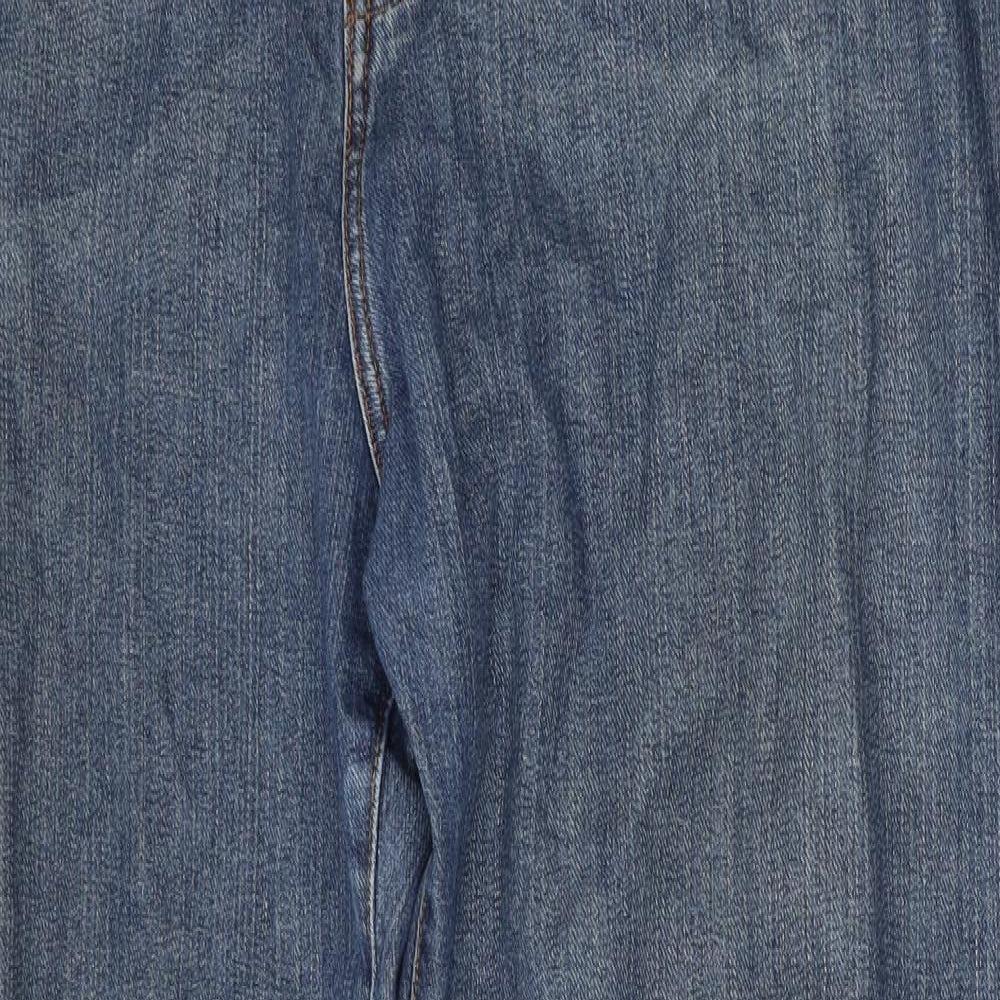 Cherokee Mens Blue  Cotton Straight Jeans Size 44 L34 in Regular Button