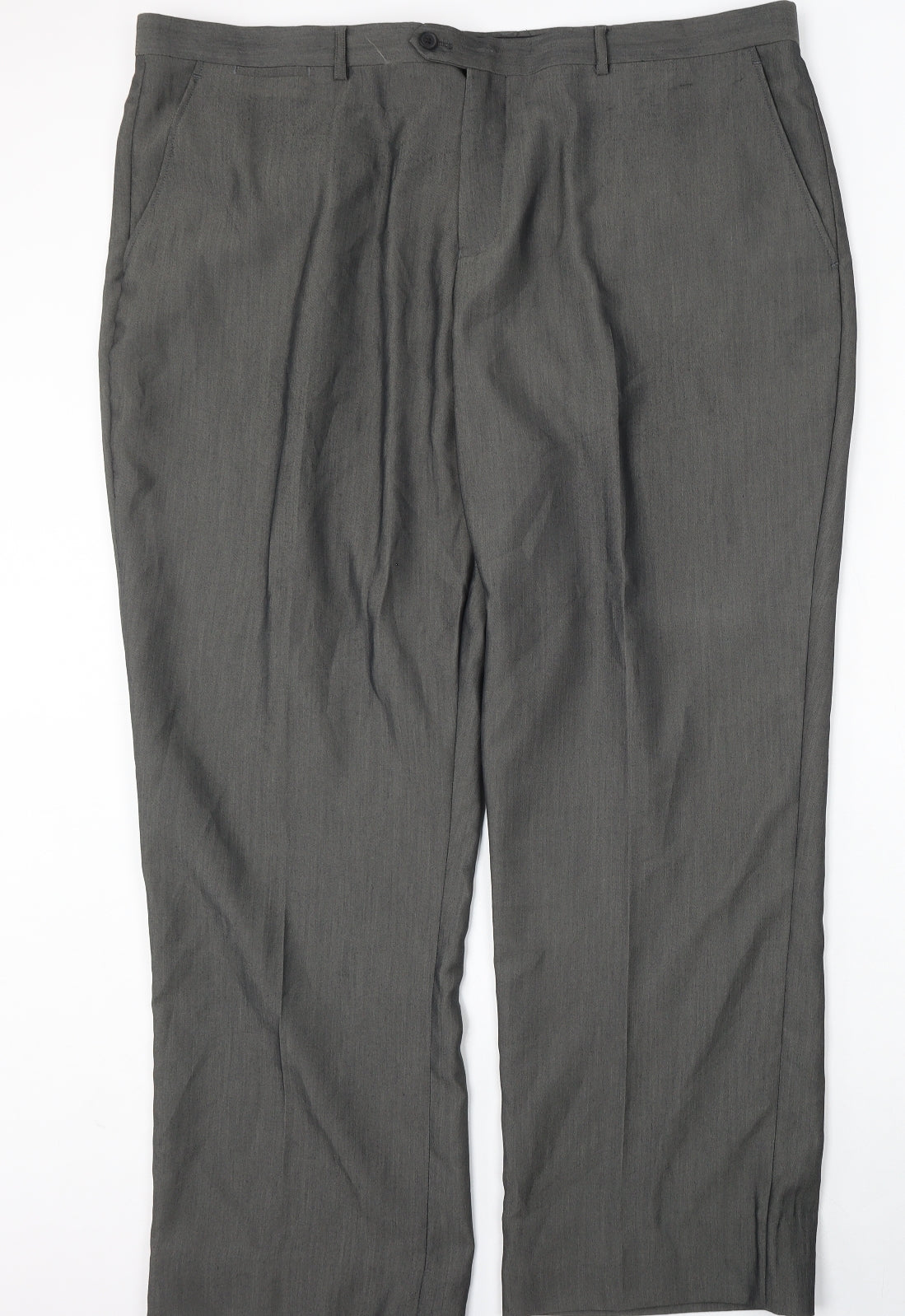 Williams and Brown Mens Grey  Polyester Trousers  Size 46 L30 in Regular