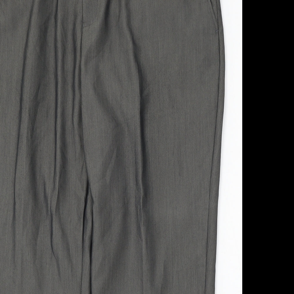 Williams and Brown Mens Grey  Polyester Trousers  Size 46 L30 in Regular