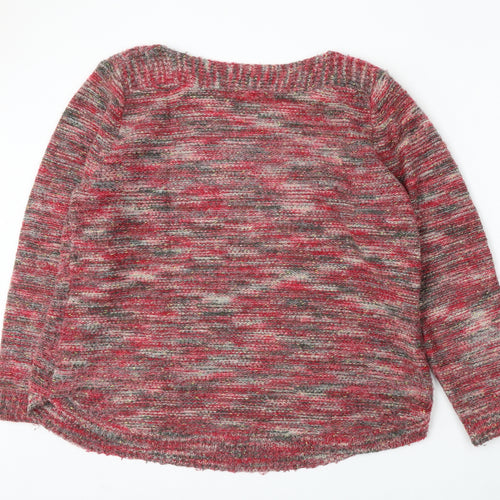 M&Co Womens Pink Round Neck  Acrylic Pullover Jumper Size 20