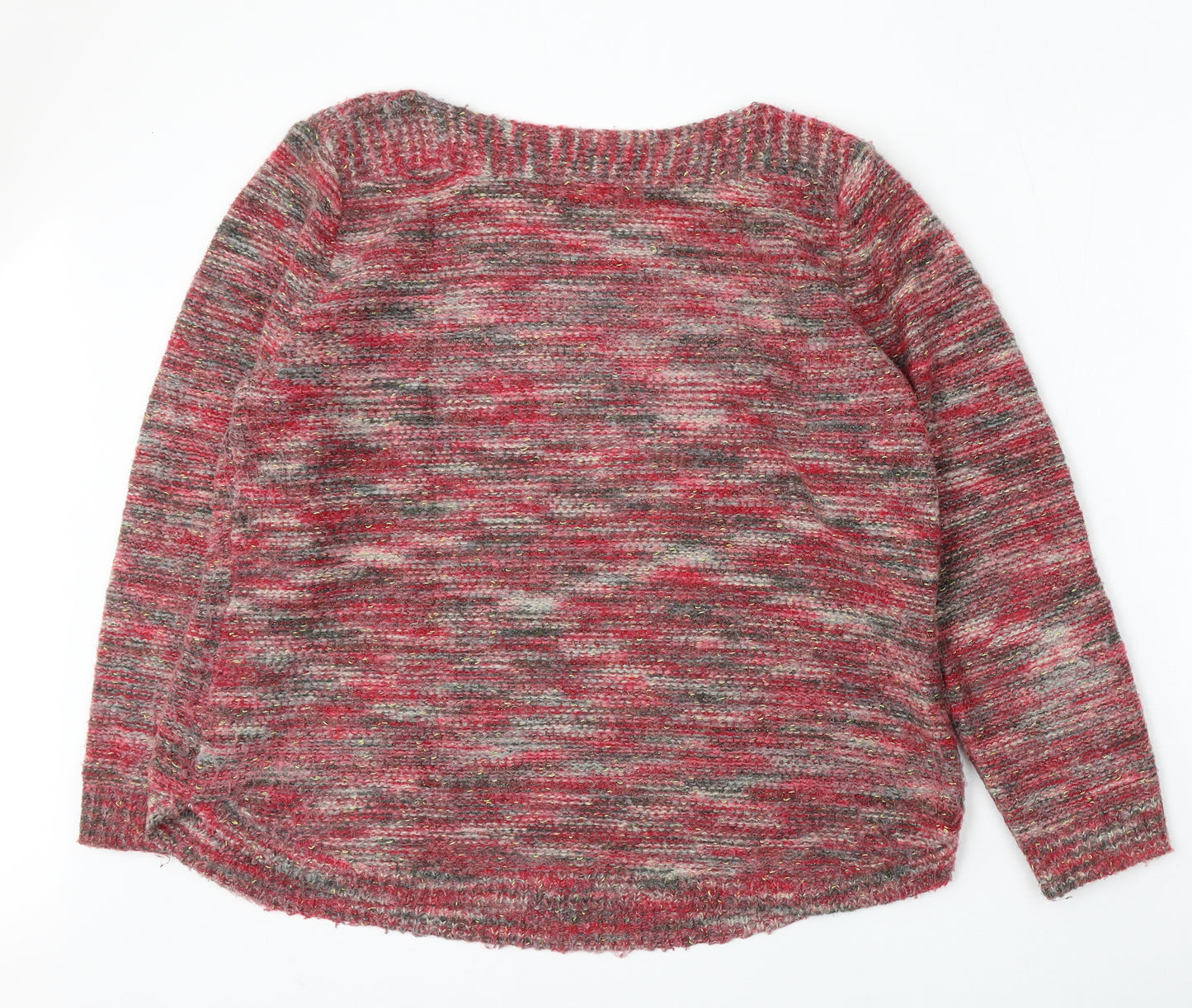 M&Co Womens Pink Round Neck  Acrylic Pullover Jumper Size 20