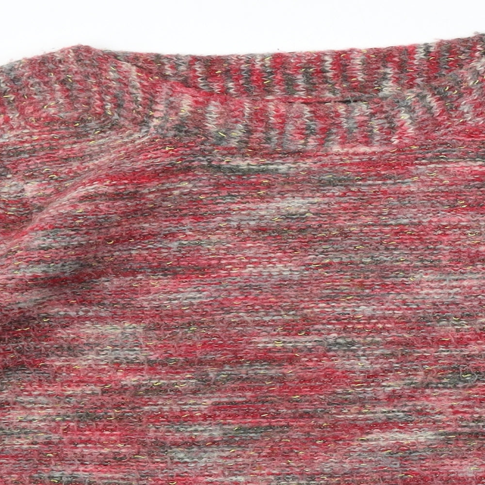 M&Co Womens Pink Round Neck  Acrylic Pullover Jumper Size 20