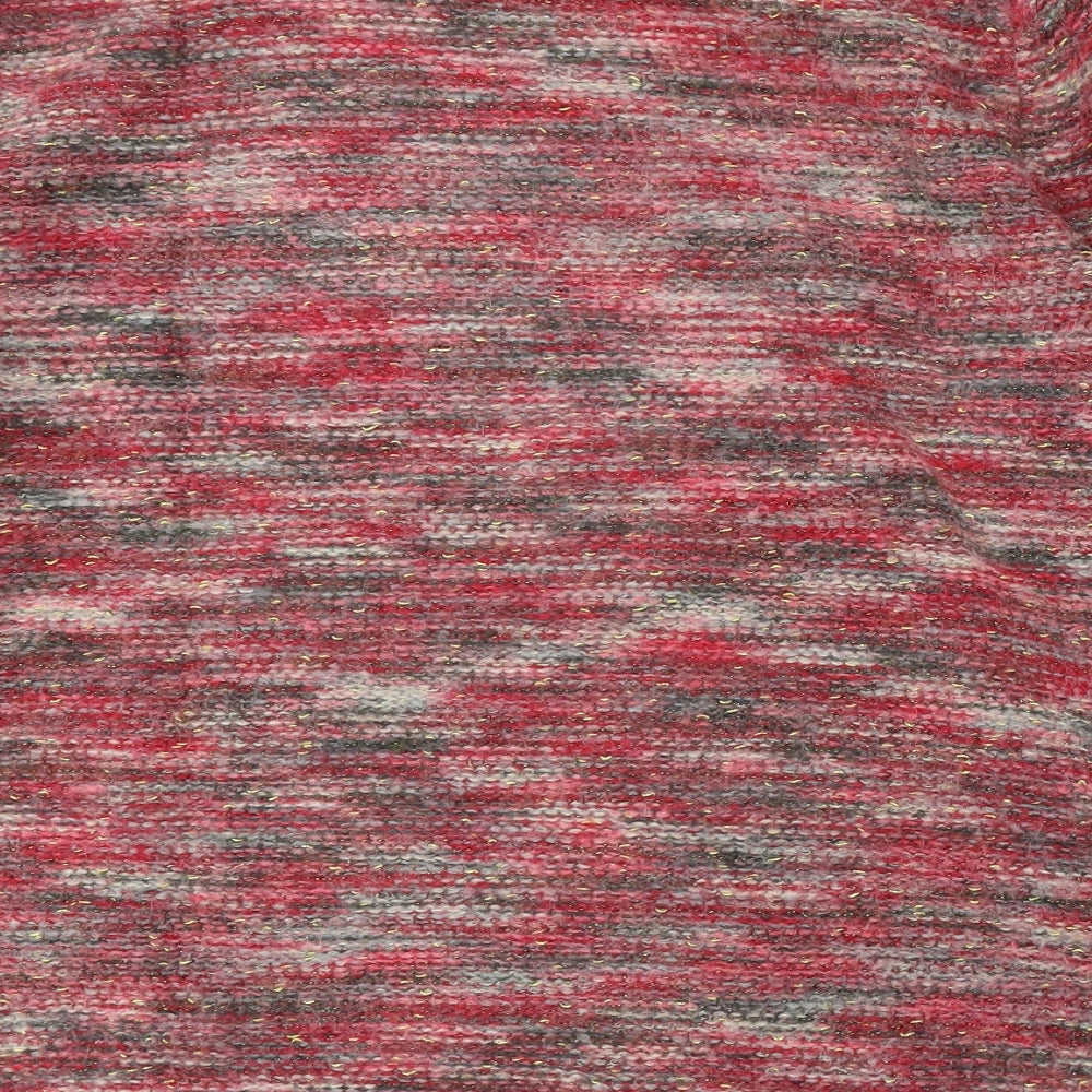 M&Co Womens Pink Round Neck  Acrylic Pullover Jumper Size 20