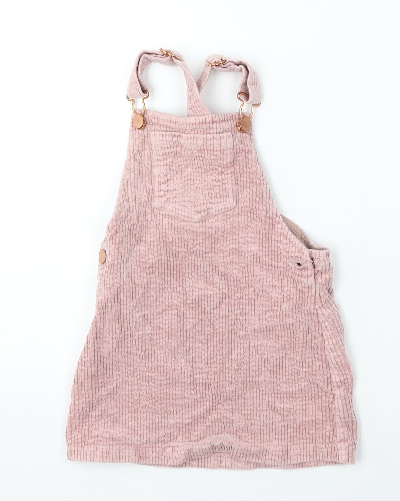 NEXT Girls Pink  Cotton Dungaree One-Piece Size 4 Years