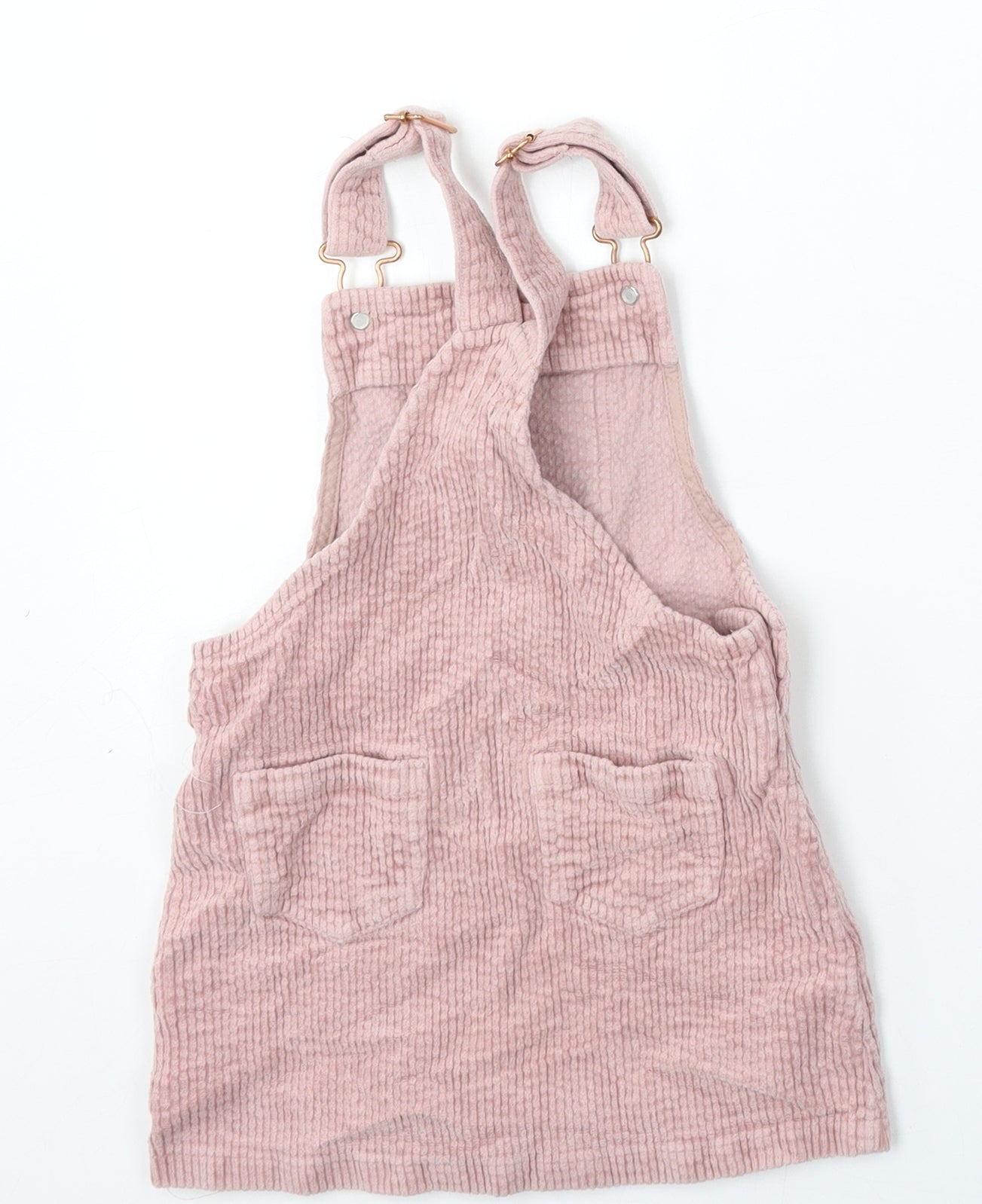 NEXT Girls Pink  Cotton Dungaree One-Piece Size 4 Years