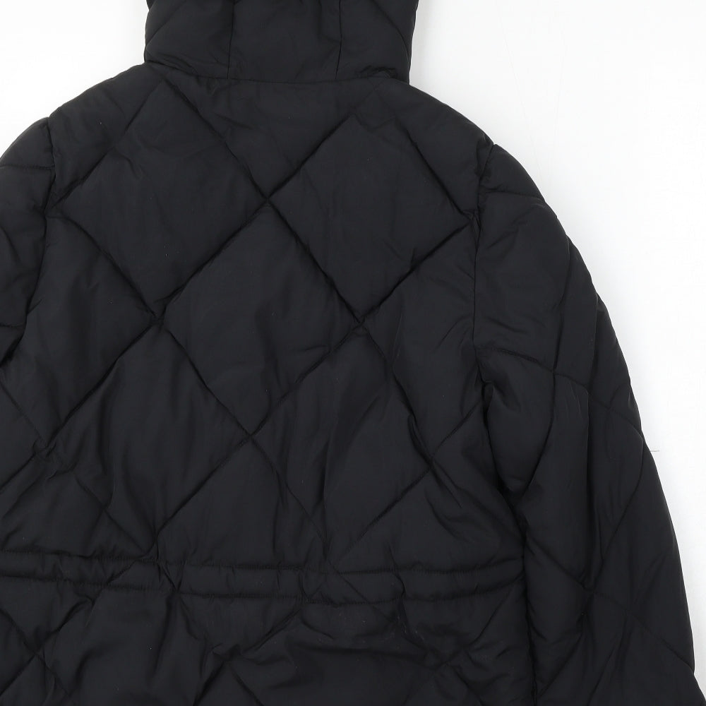 New Look Womens Black   Puffer Jacket Jacket Size 12  Zip