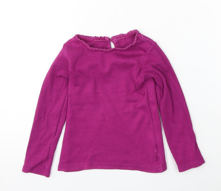 Dunnes Stores Girls Purple Cotton Pullover Jumper Size 18-24 Months