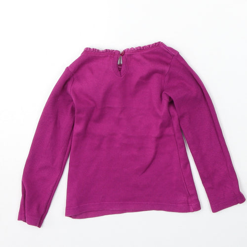 Dunnes Stores Girls Purple  Cotton Pullover Jumper Size 18-24 Months