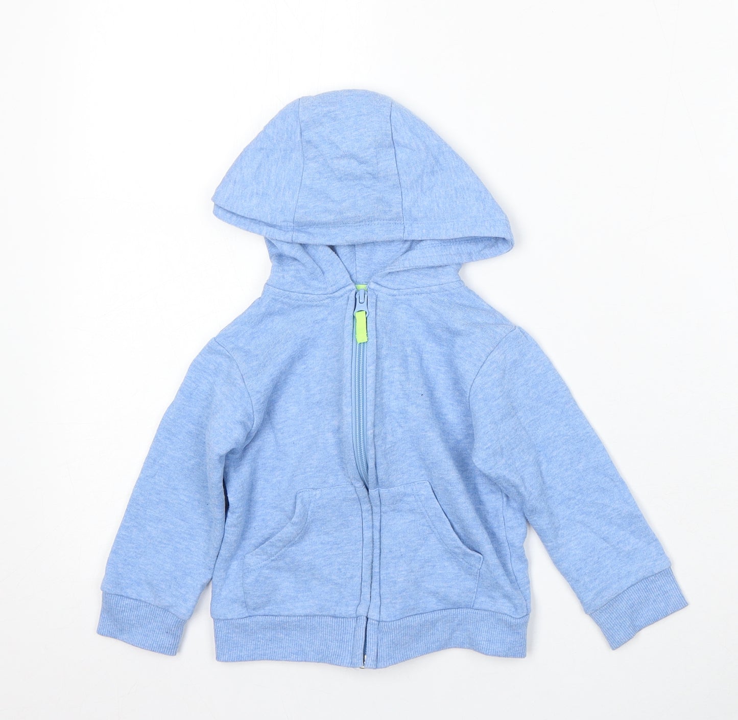 Dunnes Stores Boys Blue  Cotton Full Zip Jumper Size 12-18 Months  Zip