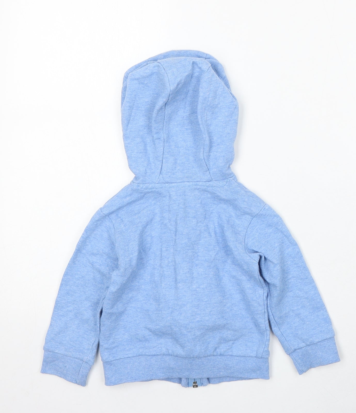 Dunnes Stores Boys Blue  Cotton Full Zip Jumper Size 12-18 Months  Zip