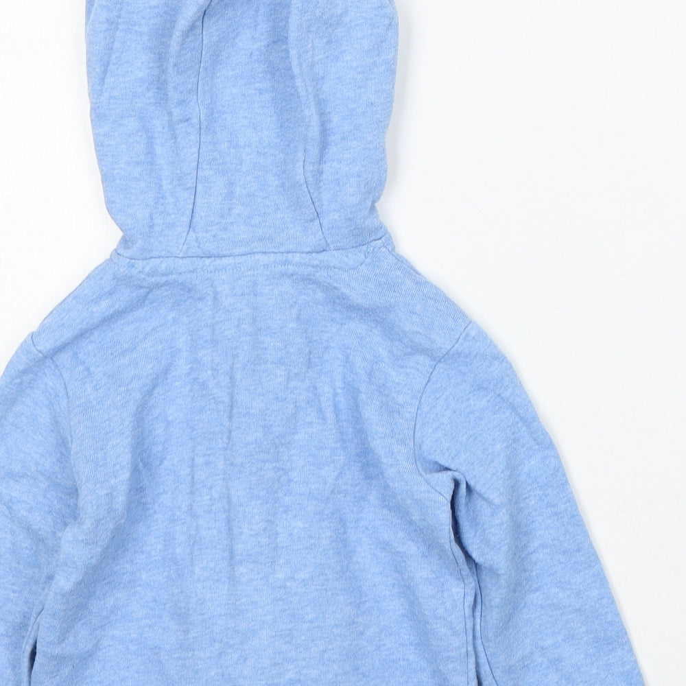Dunnes Stores Boys Blue  Cotton Full Zip Jumper Size 12-18 Months  Zip