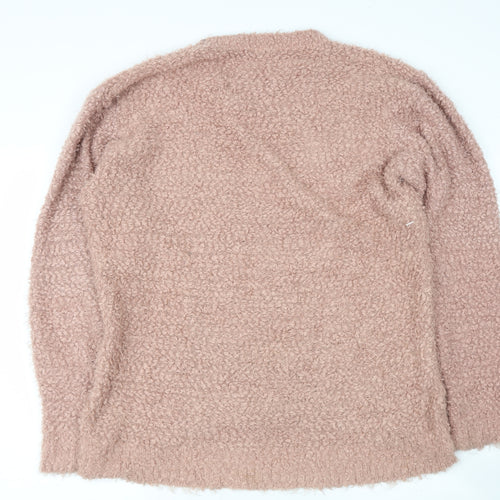 AKD WEST Womens Pink Round Neck  Acrylic Pullover Jumper Size 14