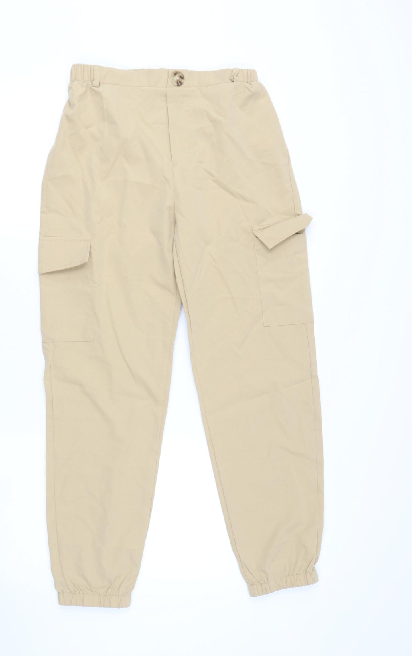 SheIn Girls Beige  Polyester Cargo Trousers Size 11-12 Years  Regular