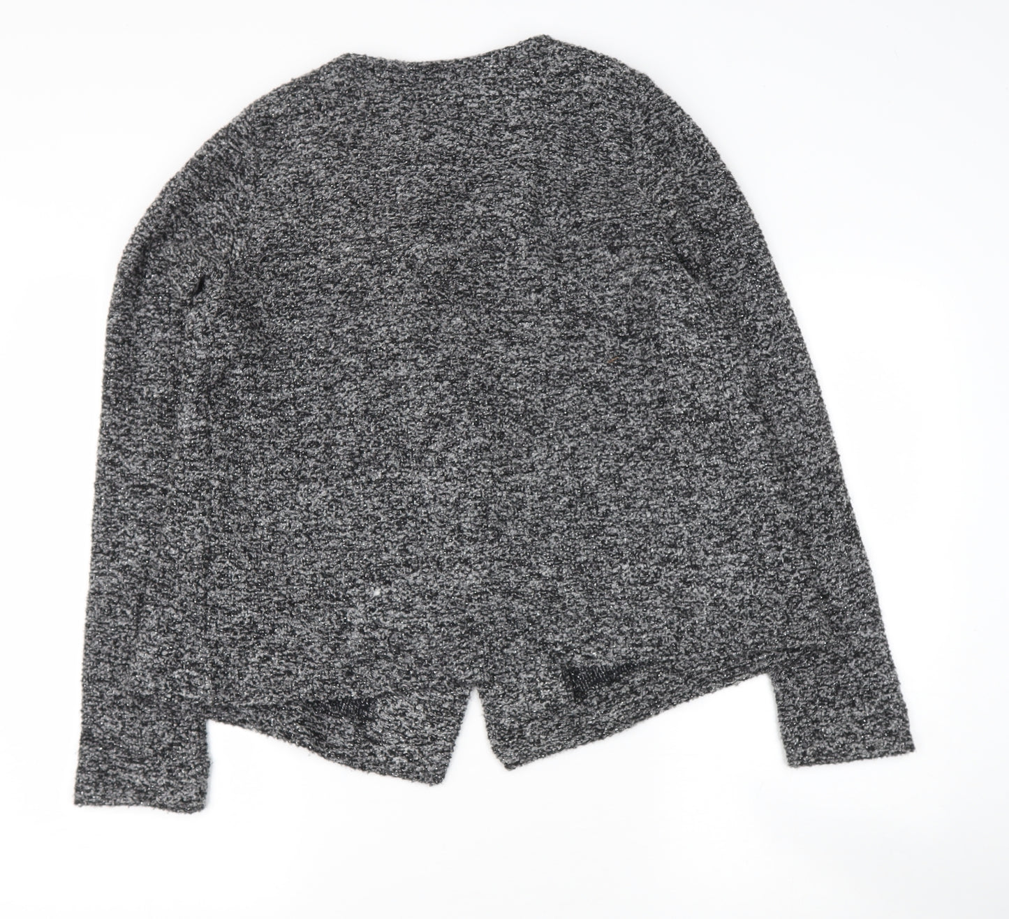 NEXT Womens Grey Collared  Acrylic Cardigan Jumper Size 12
