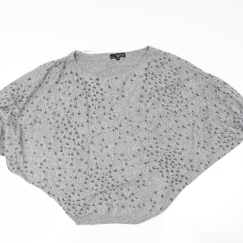 NEWLOOK Womens Grey Round Neck  Viscose Pullover Jumper Size 10