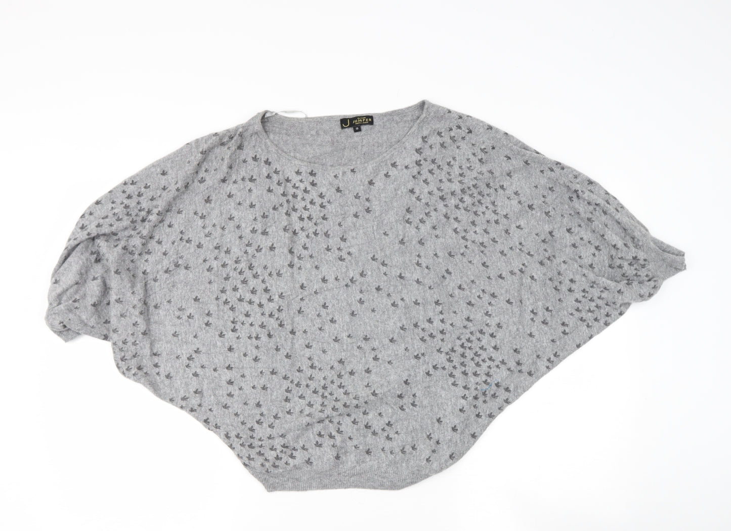NEWLOOK Womens Grey Round Neck  Viscose Pullover Jumper Size 10