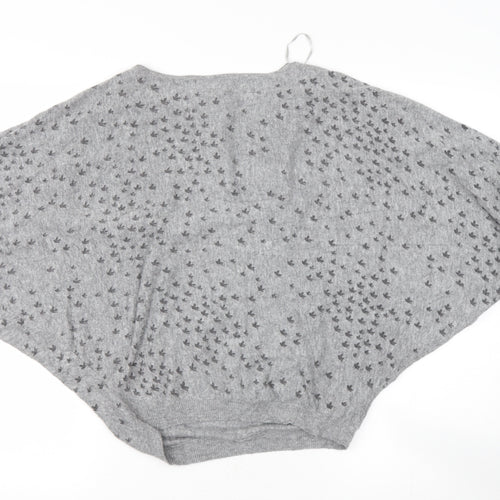 NEWLOOK Womens Grey Round Neck  Viscose Pullover Jumper Size 10