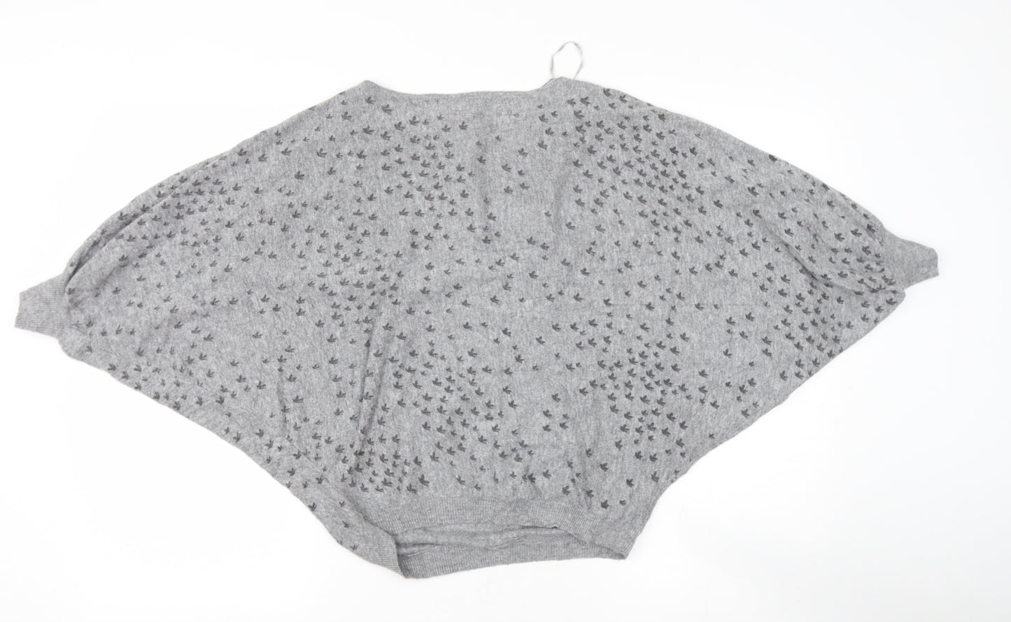 NEWLOOK Womens Grey Round Neck  Viscose Pullover Jumper Size 10