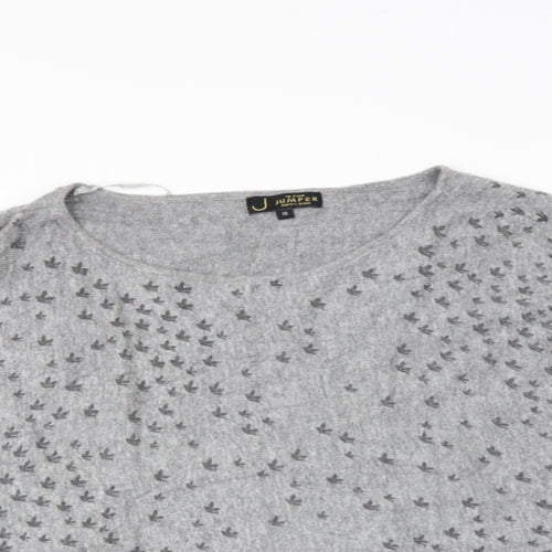 NEWLOOK Womens Grey Round Neck  Viscose Pullover Jumper Size 10