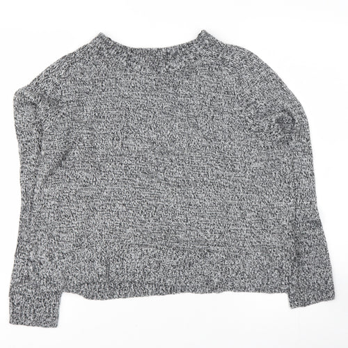 Divided Womens Grey Round Neck  Acrylic Pullover Jumper Size 12