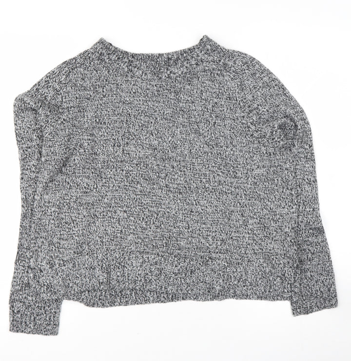 Divided Womens Grey Round Neck  Acrylic Pullover Jumper Size 12
