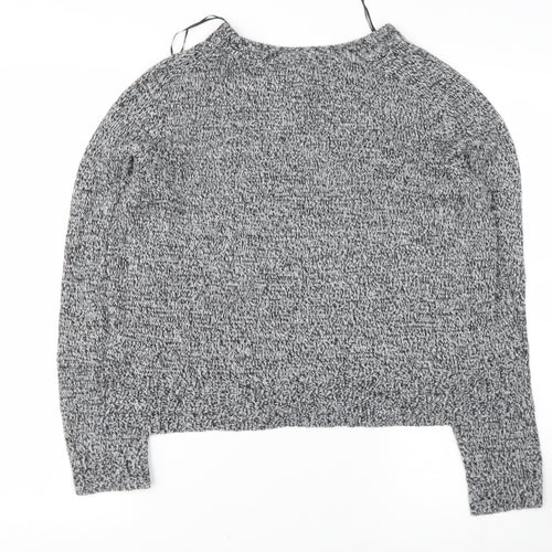 Divided Womens Grey Round Neck  Acrylic Pullover Jumper Size 12
