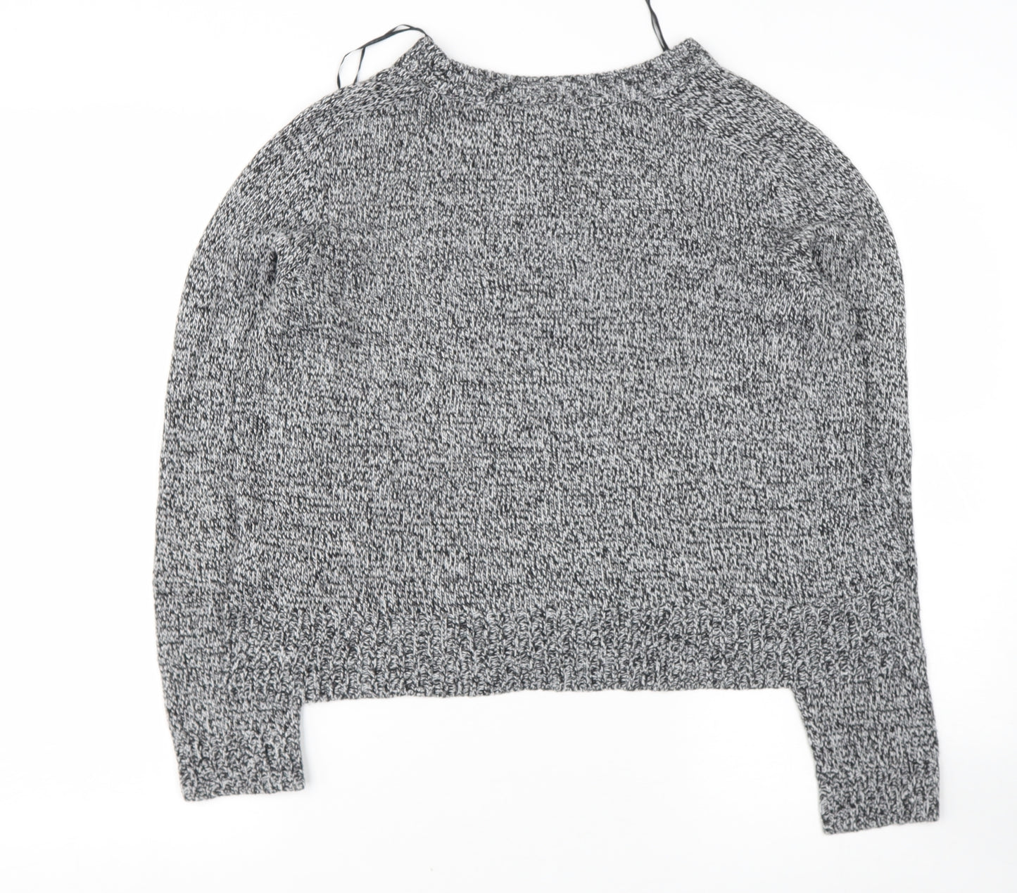 Divided Womens Grey Round Neck  Acrylic Pullover Jumper Size 12