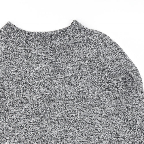 Divided Womens Grey Round Neck  Acrylic Pullover Jumper Size 12