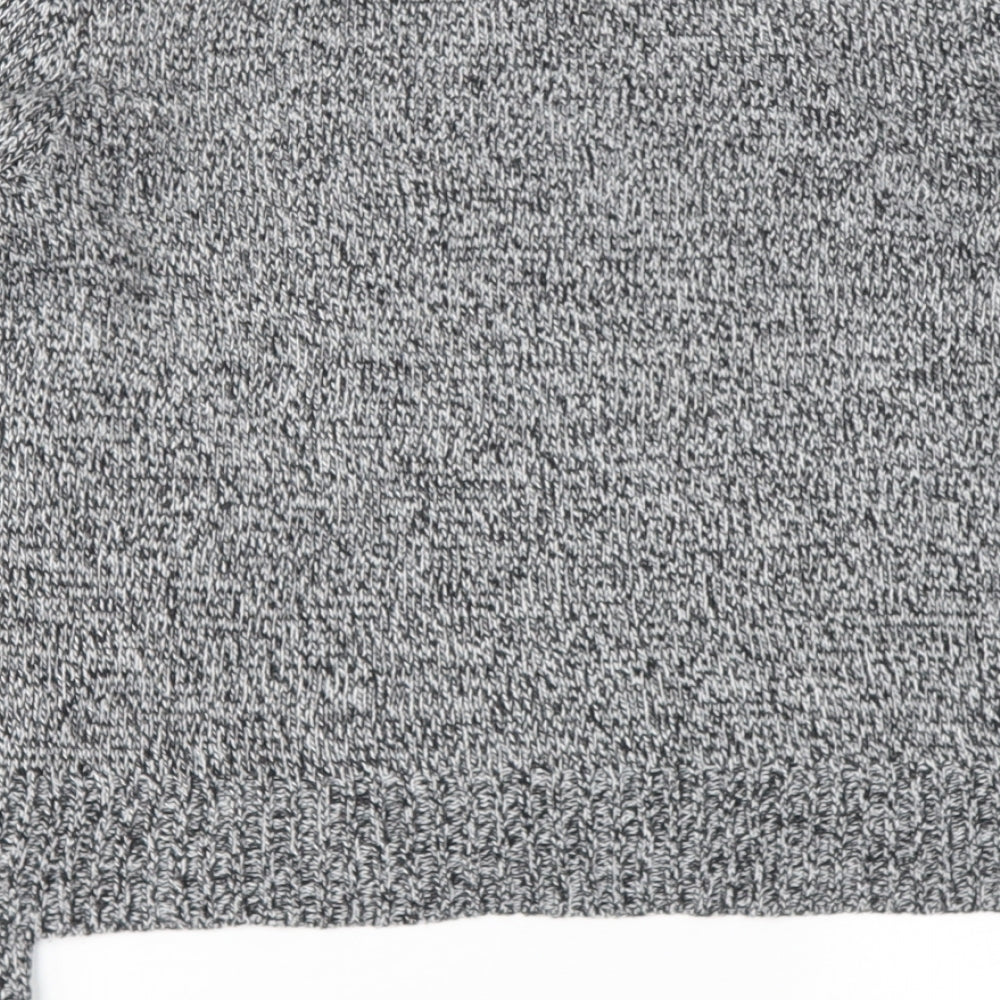 Divided Womens Grey Round Neck  Acrylic Pullover Jumper Size 12