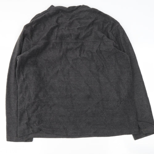 Perter Storm Mens Grey V-Neck  Polyester Henley Jumper Size L