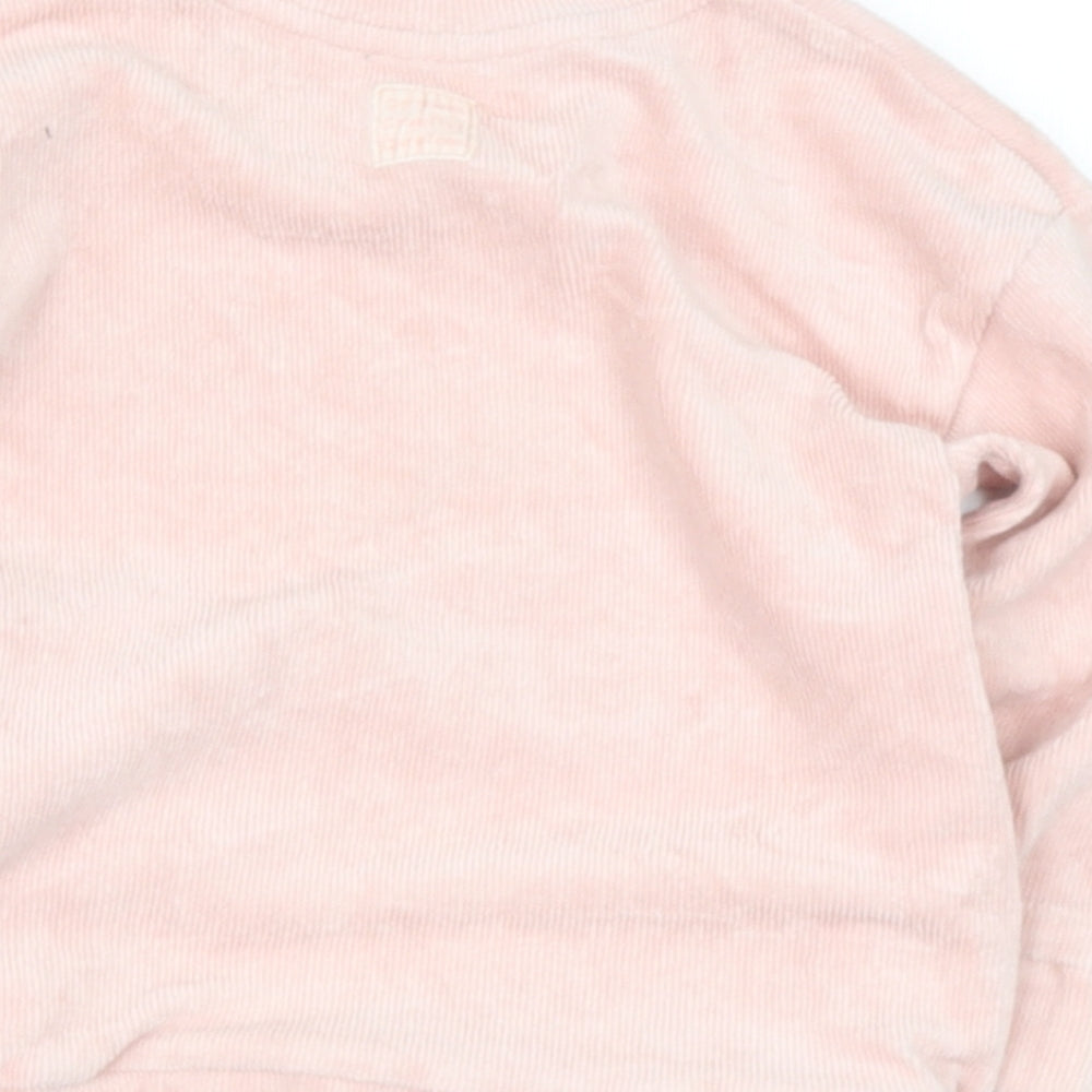 George Girls Pink Round Neck  Cotton Pullover Jumper Size 2-3 Years
