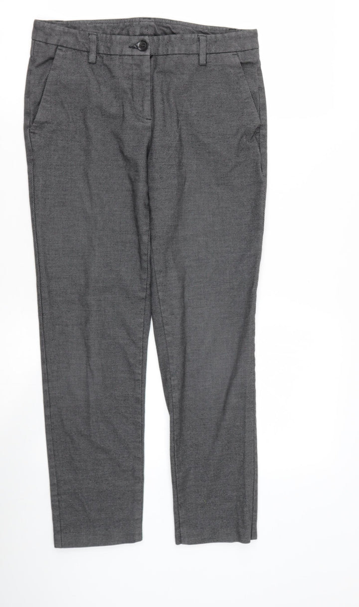 BENETTON Boys Grey Viscose Chino Trousers L26 in Regular