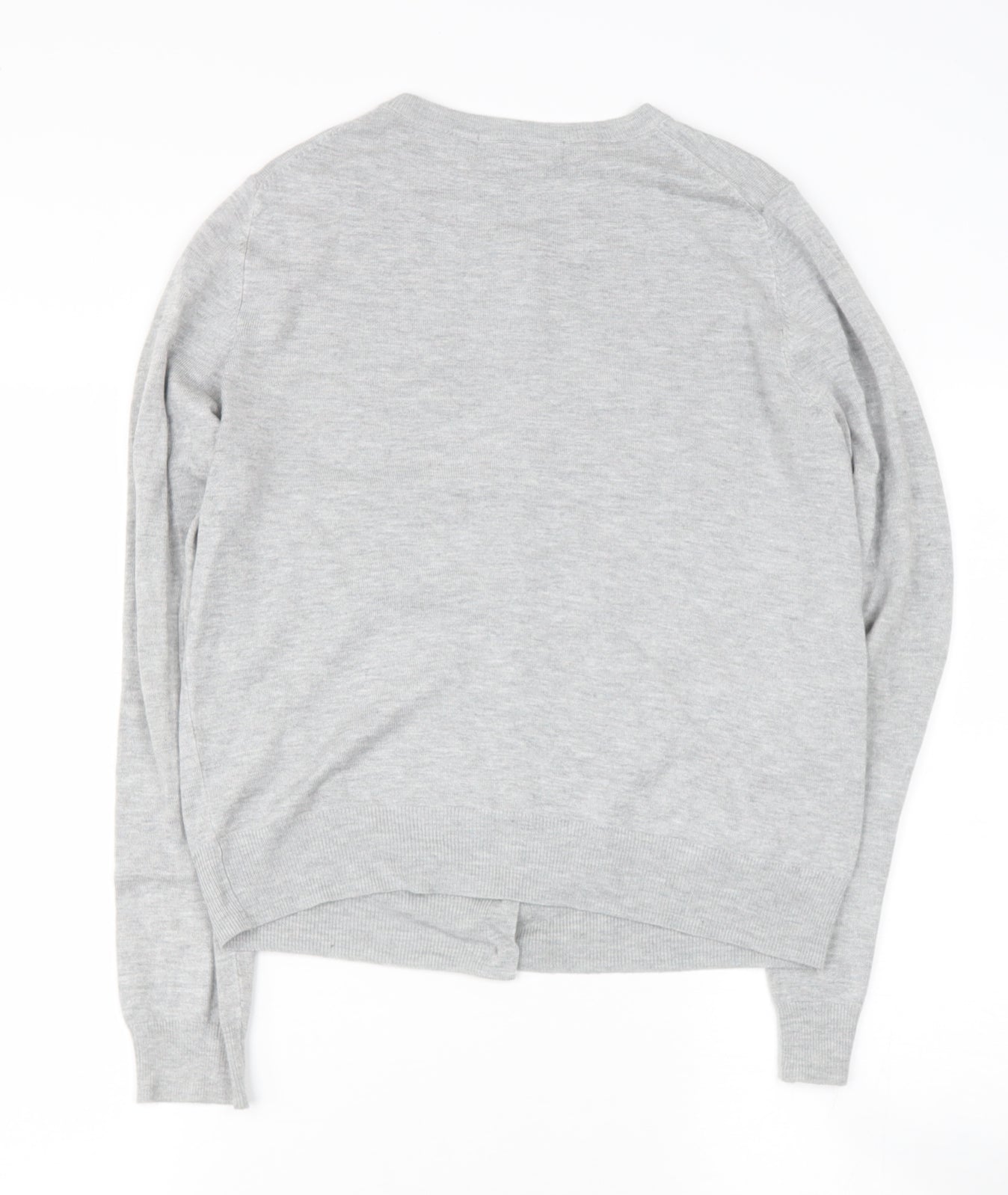 Marks and Spencer`` Womens Grey Round Neck  Polyester Cardigan Jumper Size S