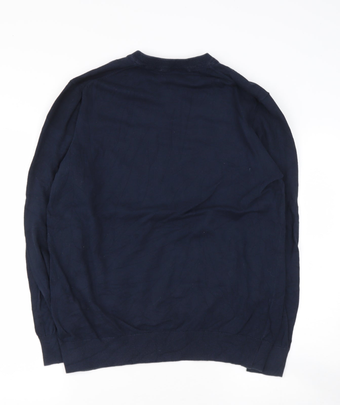 Very Womens Blue V-Neck  Cotton Pullover Jumper Size L