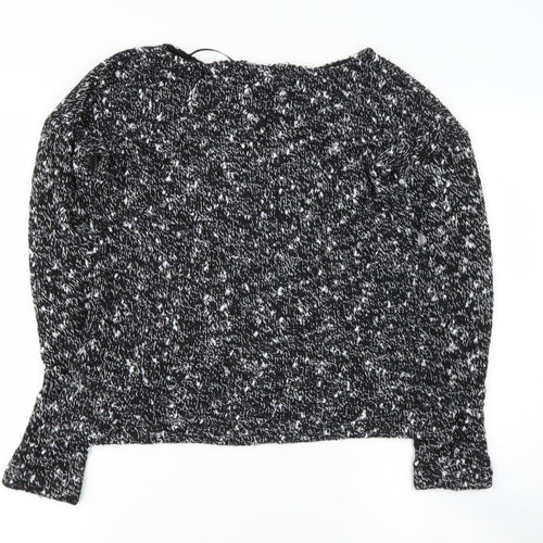 Zara Womens Black Round Neck  Polyester Pullover Jumper Size S