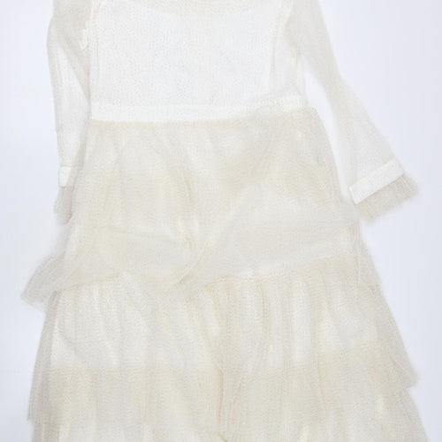 My Sister's Closet Womens Beige  Polyester Mermaid  Size 16  High Neck
