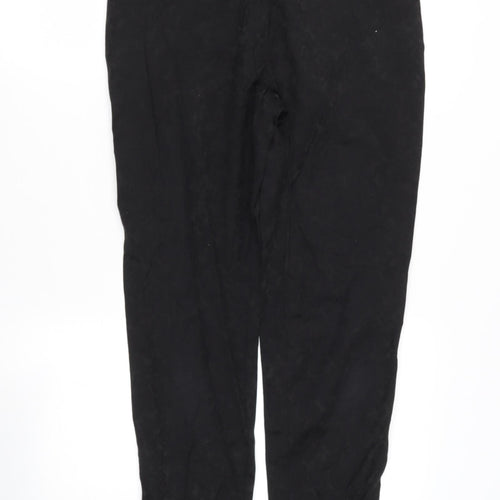 TESCO Womens Black  Cotton Trousers  Size 10 L27 in Regular