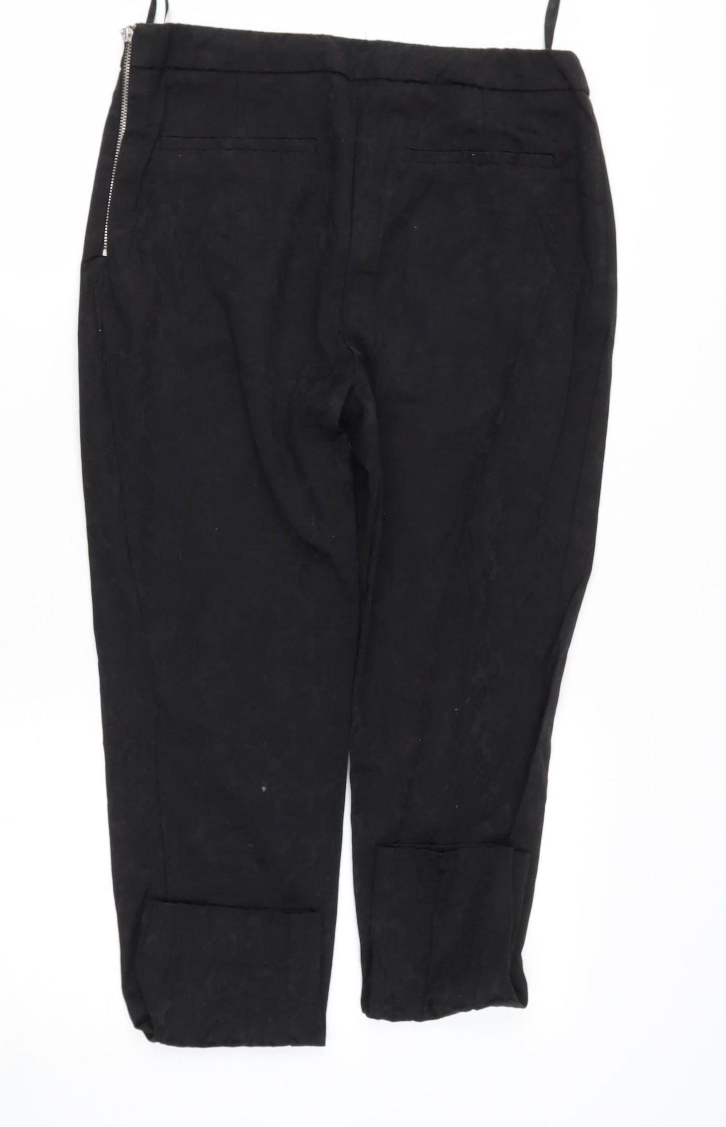 TESCO Womens Black  Cotton Trousers  Size 10 L27 in Regular