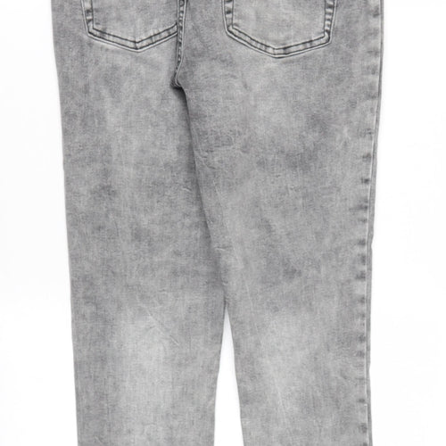 DENIM AND CO Womens Grey  Cotton Skinny Jeans Size 14 L28 in Regular