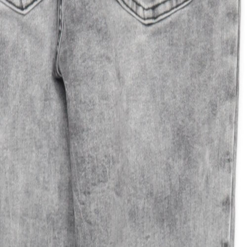 DENIM AND CO Womens Grey  Cotton Skinny Jeans Size 14 L28 in Regular