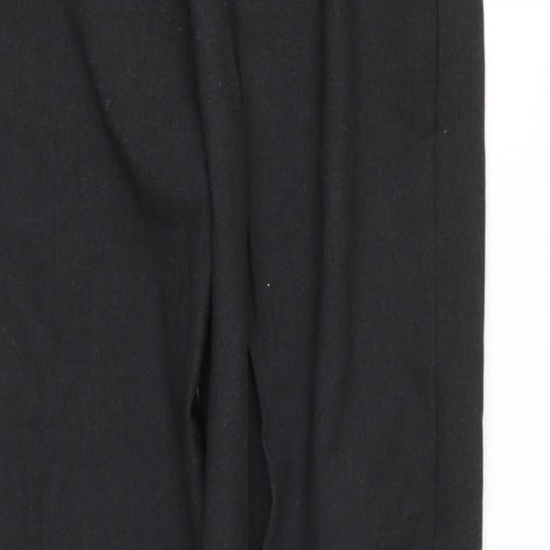 Preworn Womens Black  Polyester Trousers  Size 14 L30 in Regular