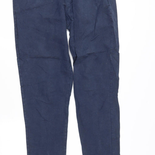 SUIT Womens Black  Cotton Trousers  Size M L28 in Regular