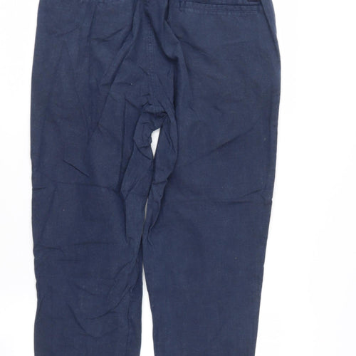 SUIT Womens Black  Cotton Trousers  Size M L28 in Regular