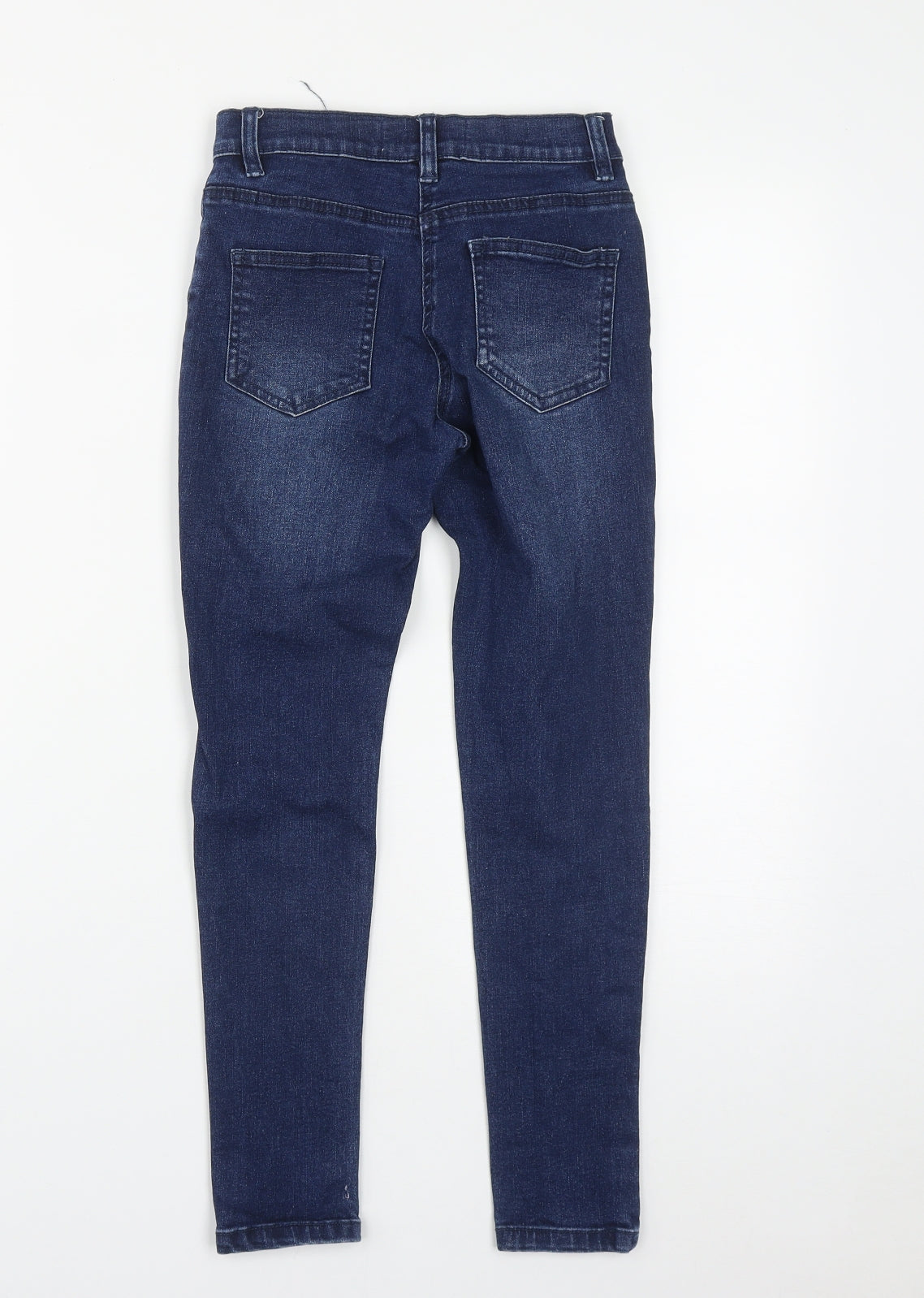Dunnes Girls Blue  Cotton Straight Jeans Size 9 Years  Regular Zip