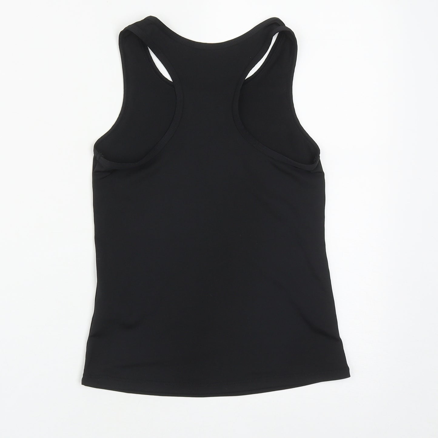 Dunnes Girls Black  Polyester Basic Tank Size 8-9 Years Round Neck