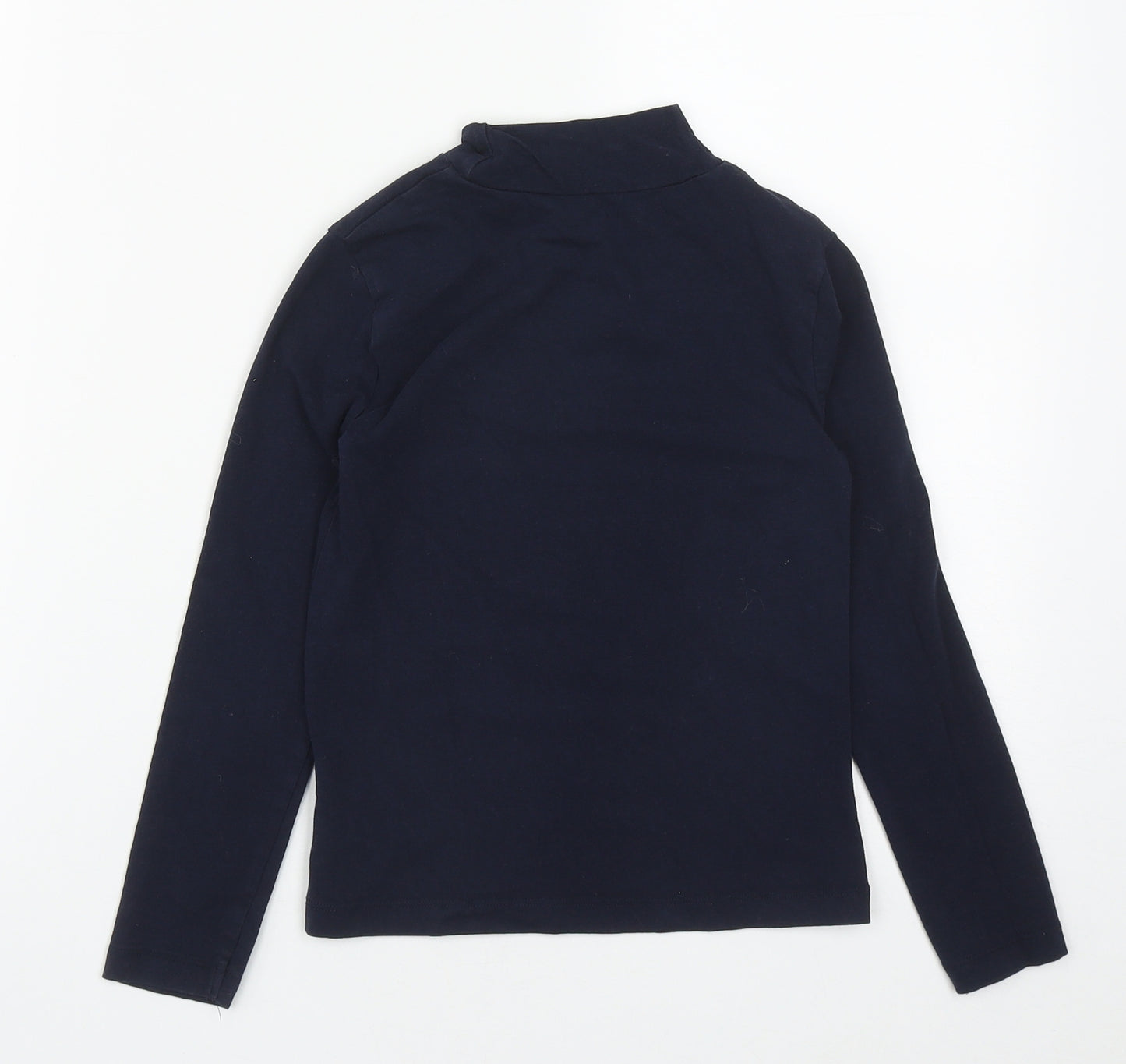 Dunnes Girls Blue  Cotton Basic Casual Size 8-9 Years High Neck