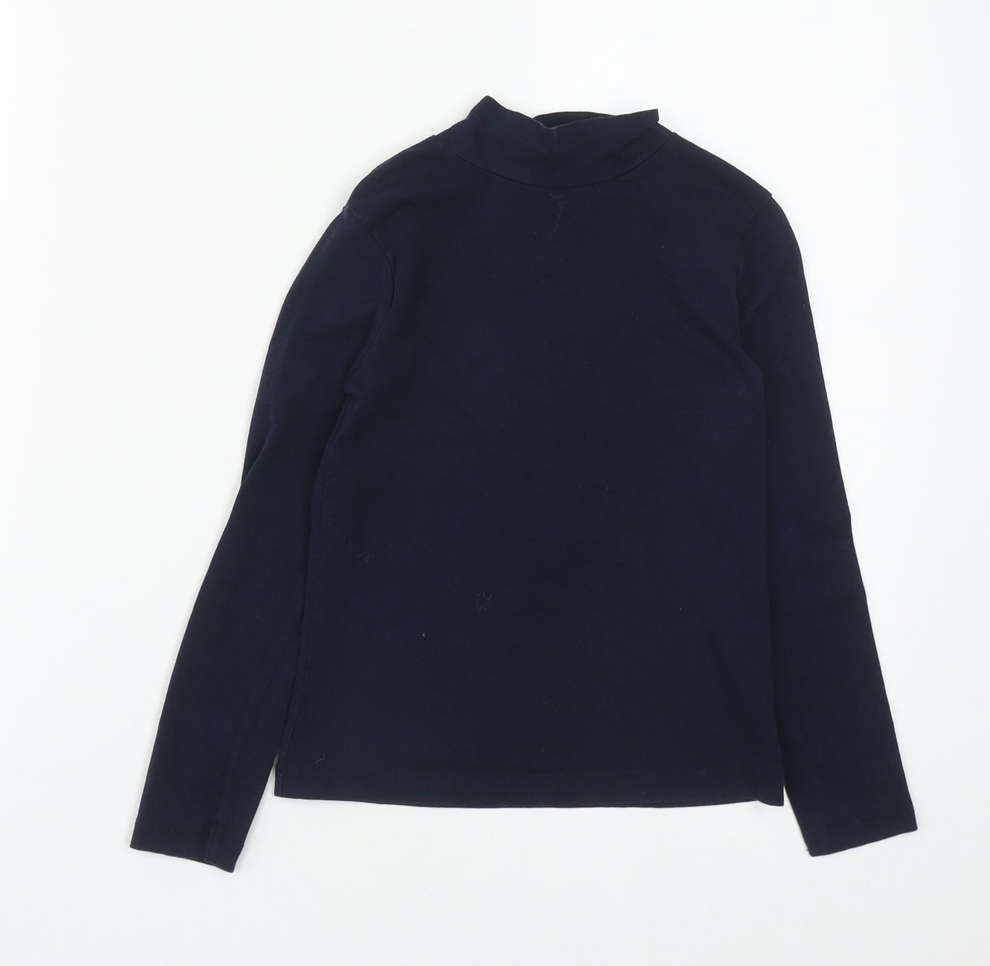 Dunnes Girls Blue  Cotton Basic Casual Size 8-9 Years High Neck